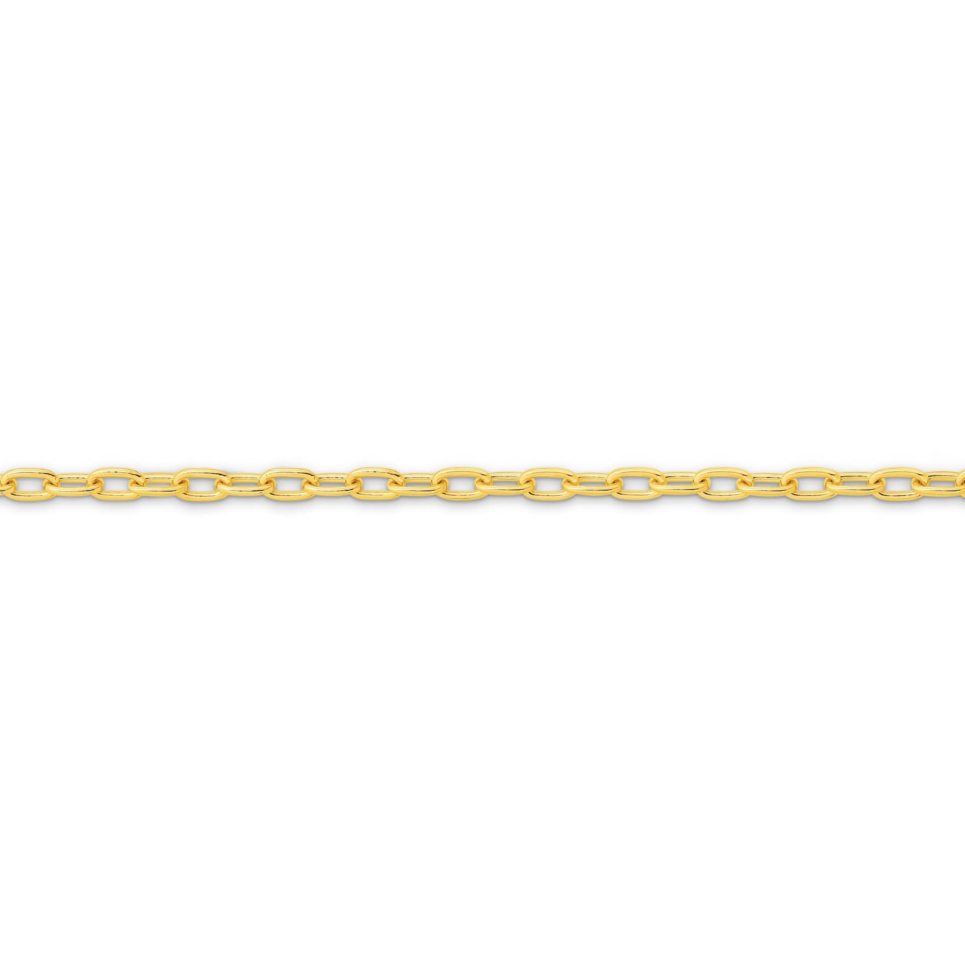 Yellow Gold 3.60mm Paper Clip Chain - SIDE