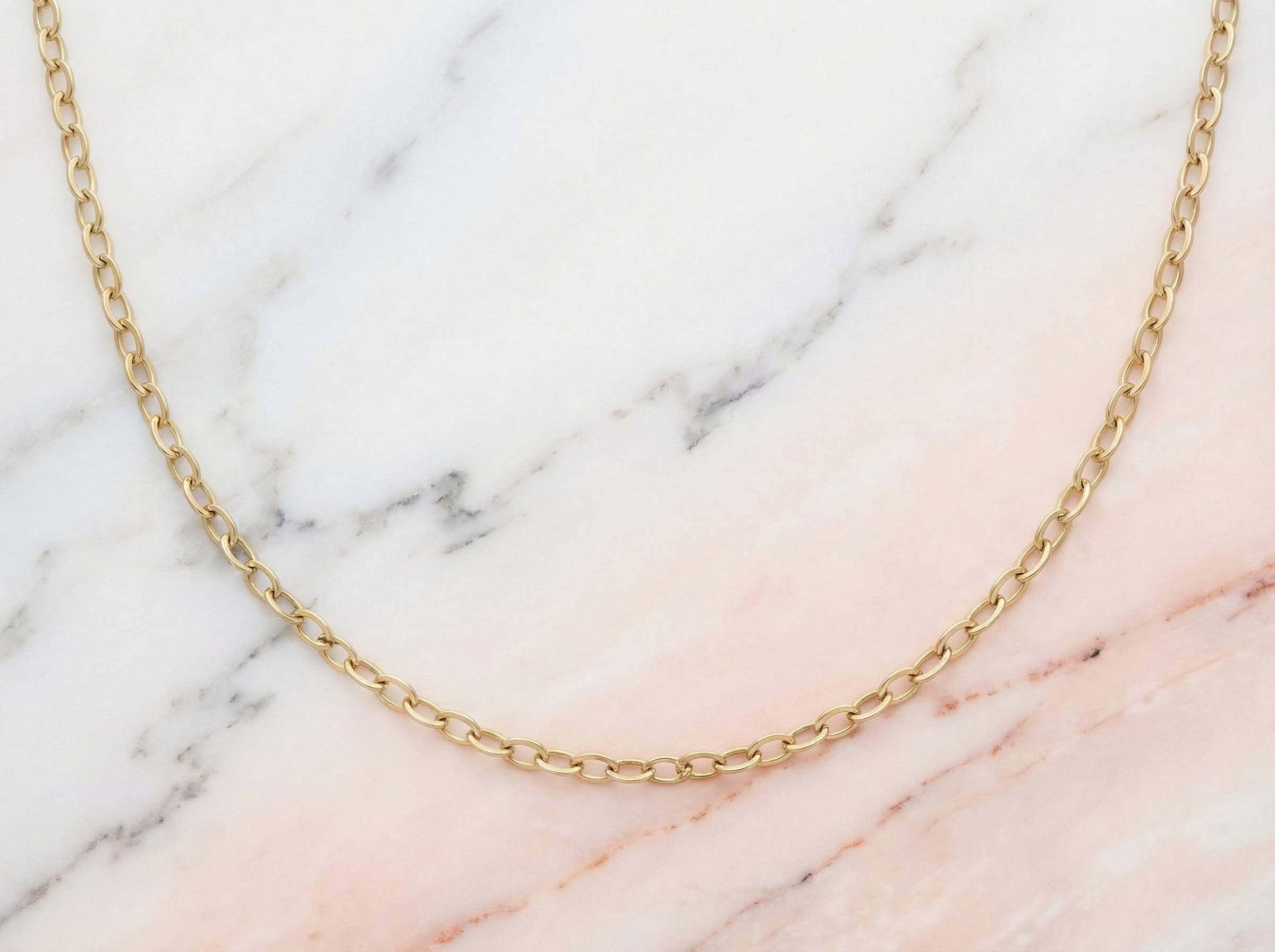 18ct Classic Yellow Gold Cable Chain