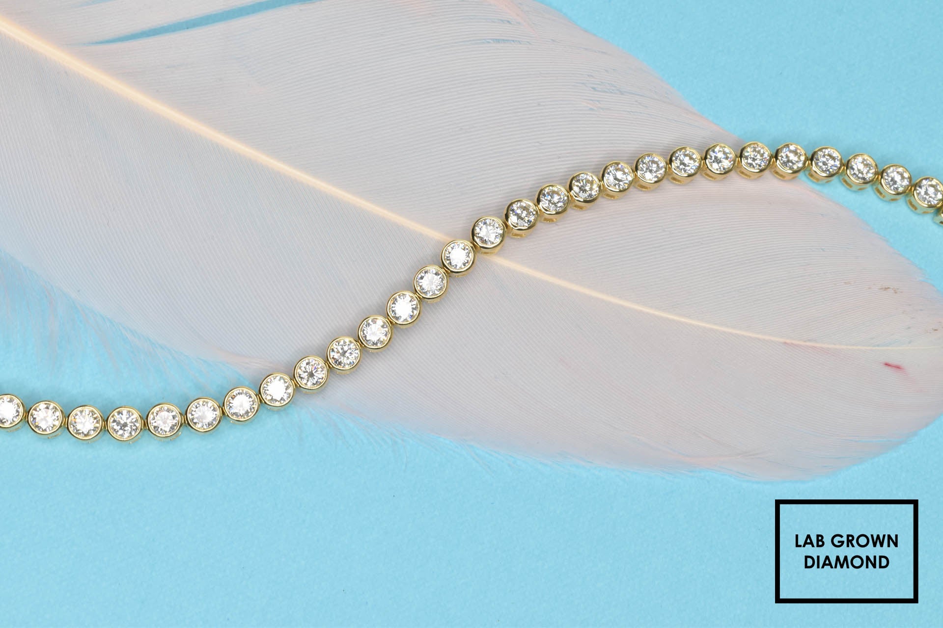 Bezel Set Tennis Bracelet with Lab Grown Diamonds